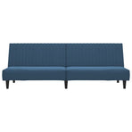 2-Seater Sofa Bed Blue Velvet