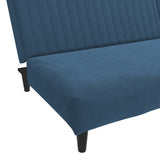 2-Seater Sofa Bed Blue Velvet - Extra Image