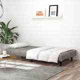 2-Seater Sofa Bed Light Grey Velvet - Side View