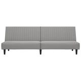 2-Seater Sofa Bed Light Grey Velvet