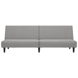 2-Seater Sofa Bed Light Grey Velvet - Top-Down View