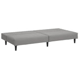 2-Seater Sofa Bed Light Grey Velvet - 45-Degree Angle