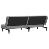 2-Seater Sofa Bed Light Grey Velvet - Low Angle