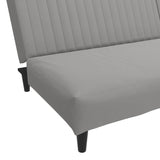 2-Seater Sofa Bed Light Grey Velvet - Extra Image