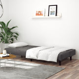 2-Seater Sofa Bed Dark Grey Velvet - Side View