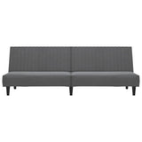 2-Seater Sofa Bed Dark Grey Velvet
