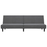 2-Seater Sofa Bed Dark Grey Velvet - 45-Degree Angle