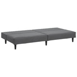 2-Seater Sofa Bed Dark Grey Velvet - Rear View