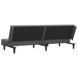2-Seater Sofa Bed Dark Grey Velvet - Low Angle