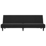 2-Seater Sofa Bed Black Velvet