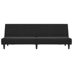 2-Seater Sofa Bed Black Velvet