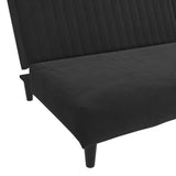 2-Seater Sofa Bed Black Velvet - Extra Image