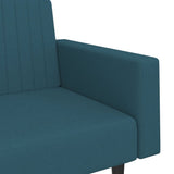 2-Seater Sofa Bed Blue Velvet - Extra Image