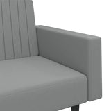 2-Seater Sofa Bed Light Grey Velvet - Extra Image