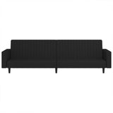 2-Seater Sofa Bed Black Velvet