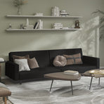 2-Seater Sofa Bed Black Velvet