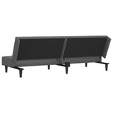 2-Seater Sofa Bed Grey Faux Leather