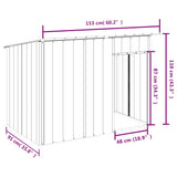 Dog House with Roof Anthracite 153x91x110 cm Galvanised Steel