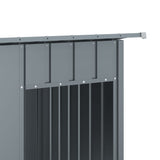 Dog House with Roof Anthracite 196x91x110 cm Galvanised Steel - Close-Up Angle