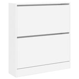 Shoe Cabinet White 80x21x87.5 cm Engineered Wood - Top-Down View