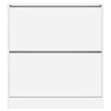 Shoe Cabinet White 80x21x87.5 cm Engineered Wood