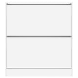 Shoe Cabinet White 80x21x87.5 cm Engineered Wood - 45-Degree Angle
