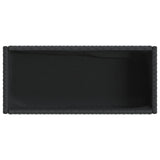 Garden Planter with Shelf Black Poly Rattan