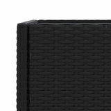 Garden Planter with Shelf Black Poly Rattan - Extra Image