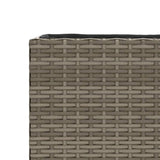 Garden Planter with Wheels and 3 Pots Grey 107x32x38 cm Poly Rattan - Extra Image