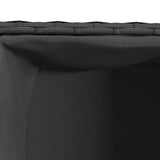 Garden Planter with 2 Pots Black 72x30x32 cm Poly Rattan