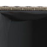 Garden Planter with 2 Pots Grey 72x30x32 cm Poly Rattan - Extra Image