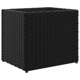 Garden Planter Black 36x30x32 cm Poly Rattan