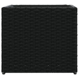 Garden Planter Black 36x30x32 cm Poly Rattan - 45-Degree Angle