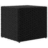 Garden Planter Black 36x30x32 cm Poly Rattan - Close-Up Angle