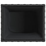 Garden Planter Black 36x30x32 cm Poly Rattan - Low Angle