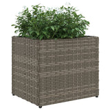 Garden Planter Grey 36x30x32 cm Poly Rattan