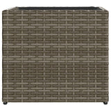 Garden Planter Grey 36x30x32 cm Poly Rattan - 45-Degree Angle