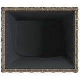 Garden Planter Grey 36x30x32 cm Poly Rattan - Low Angle
