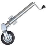 Trailer Jack Wheel 60mm with 2 Support Tubes and 2 Split Clamps