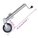 Trailer Jack Wheel 60mm with 2 Support Tubes and 2 Split Clamps