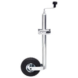 Jockey Wheel 48 mm with 2 Support Tubes and 3 Split Clamps - Front View