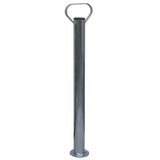 Jockey Wheel 48 mm with 2 Support Tubes and 3 Split Clamps - Top-Down View