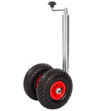 Jockey Wheel with 2 Pneumatic Tyres 2 Tubes 3 Split Clamps