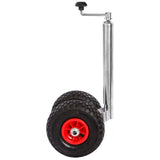 Jockey Wheel with 2 Pneumatic Tyres 2 Tubes 3 Split Clamps