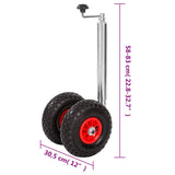 Jockey Wheel with 2 Pneumatic Tyres 2 Tubes 3 Split Clamps