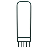 Lawn Aerator with 5 Hollow Tines Green Powder-coated Steel - Front View