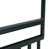 Lawn Aerator with 5 Hollow Tines Green Powder-coated Steel - Side View