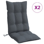 Highback Chair Cushions 2 pcs Anthracite Oxford Fabric