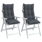 Highback Chair Cushions 2 pcs Anthracite Oxford Fabric