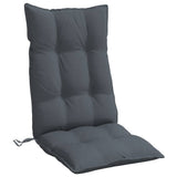 Highback Chair Cushions 2 pcs Anthracite Oxford Fabric - 45-Degree Angle